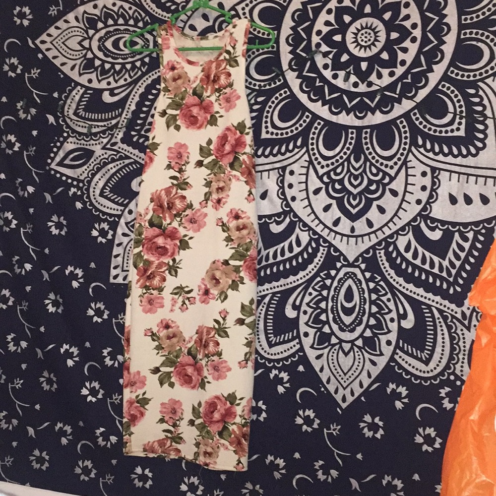 long cute flowers dress